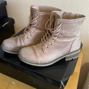 WW Blush combat boots